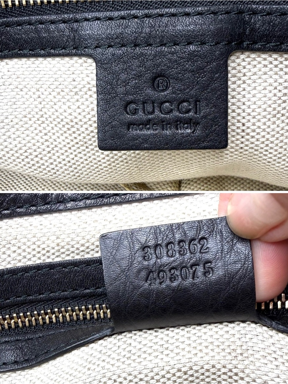 Authentic Gucci SoHo 2Way shoulder bag black leather gold hardware medium - Picture 11 of 16
